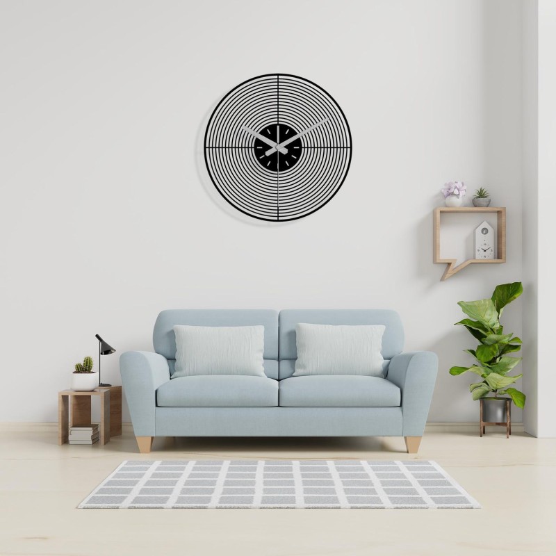 Modern simple metal wall clock
