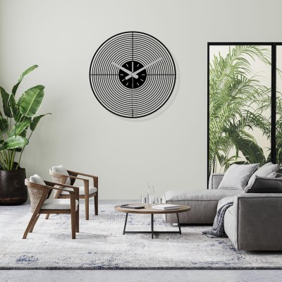 Modern simple metal wall clock