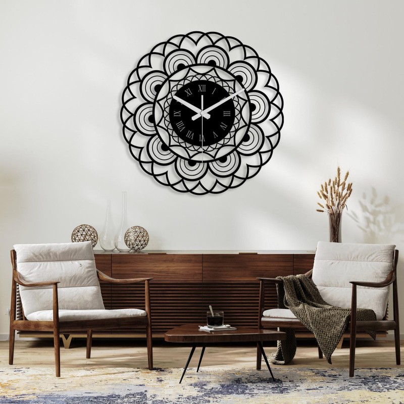 Mandala Metal Wall Clock