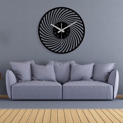 Spiral black metal clock