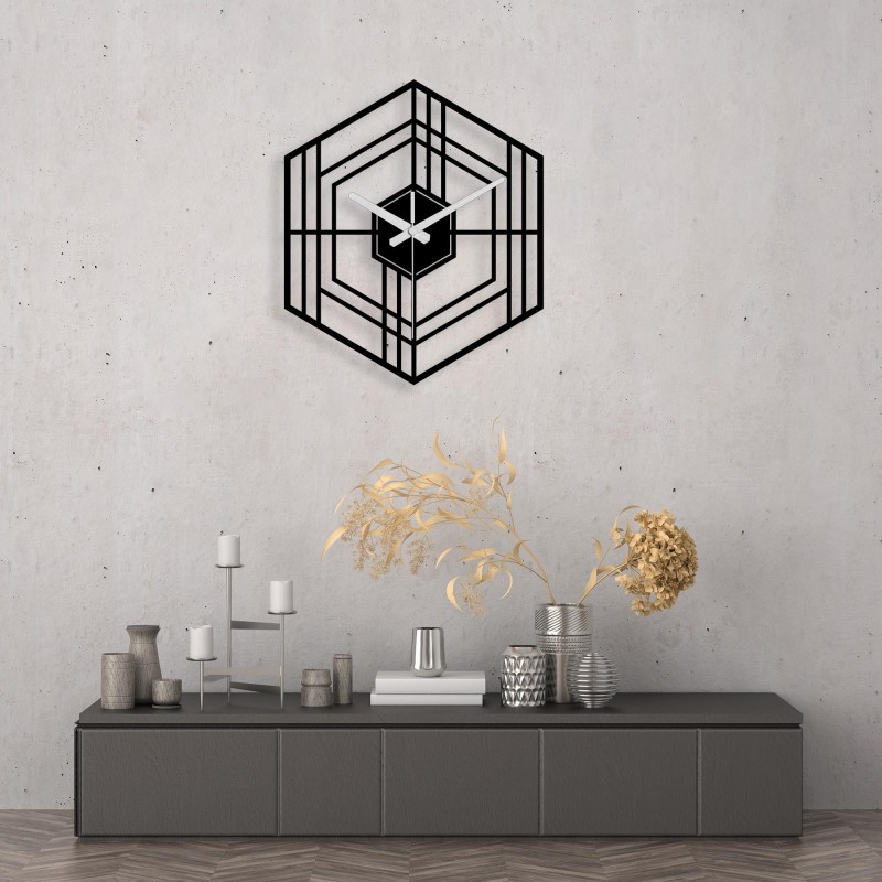 Large Sleek Black Wall Clock