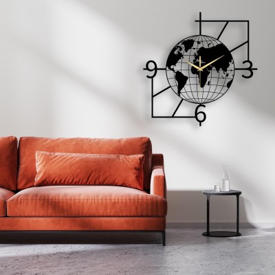 Geometric World Map Wall Clock