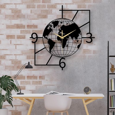 Geometric World Map Wall Clock