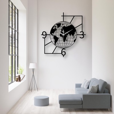 Geometric World Map Wall Clock