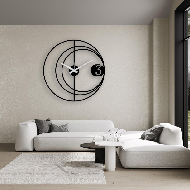 Abstract geometric silent clock