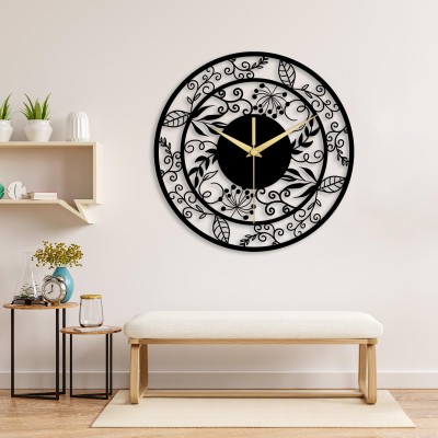 Unique Floral Metal Wall Clock