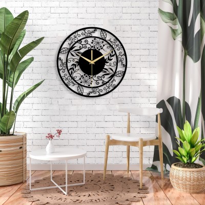 Unique Floral Metal Wall Clock