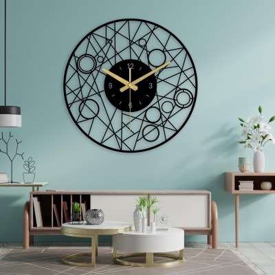 Modern geometric metal wall clock