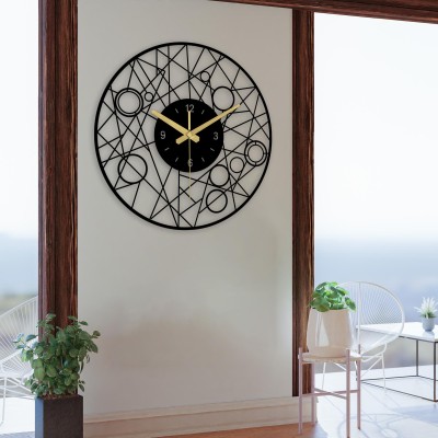 Modern geometric metal wall clock