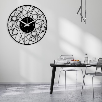 Modern geometric metal wall clock