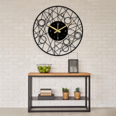 Modern geometric metal wall clock