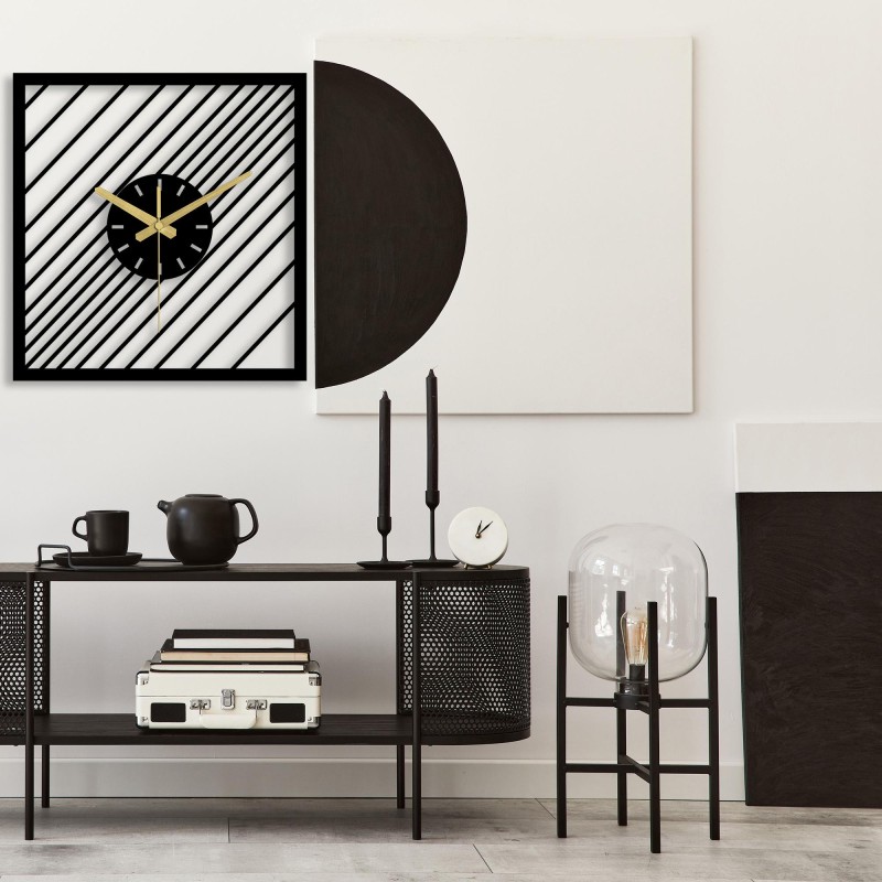 Square Stripe Wall Clock