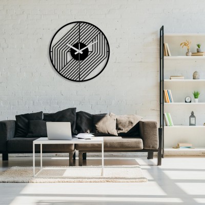 Modern geometric metal wall clock