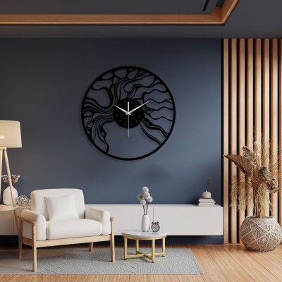 Abstract modern metal wall clock