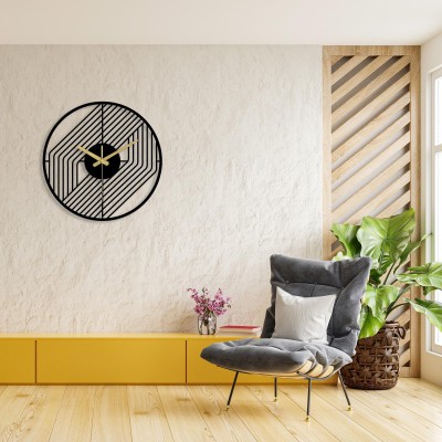 Modern geometric metal wall clock