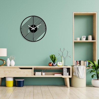 Modern geometric metal wall clock