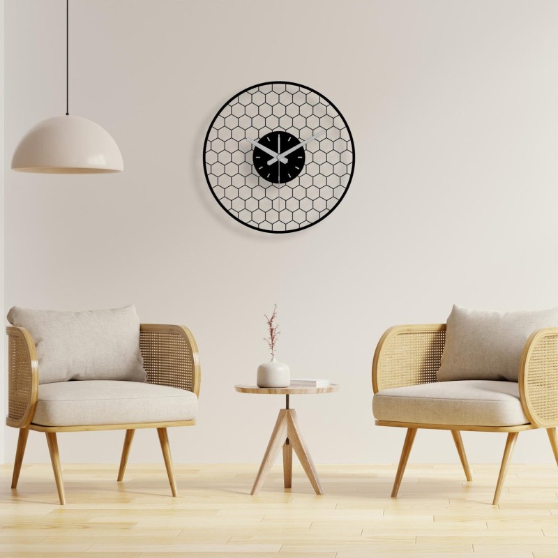 Modern metal wall clock