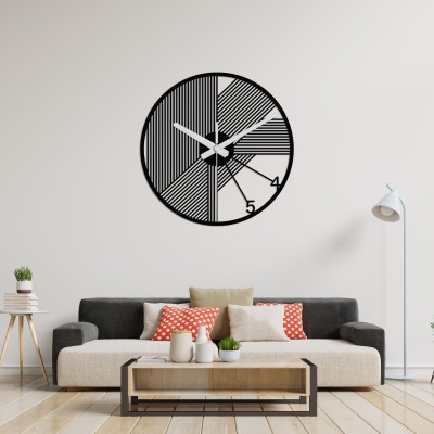 Simple striped metal wall clock