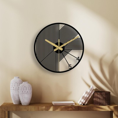 Simple striped metal wall clock