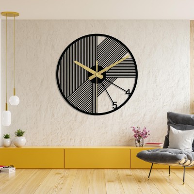 Simple striped metal wall clock