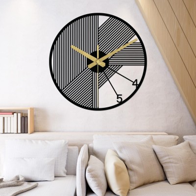 Simple striped metal wall clock
